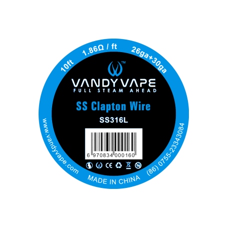 FILO CLAPTON ACCIAIO 26+30GA by VandyVape svapo