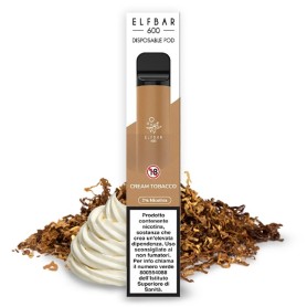 ELFBAR 600 PUFF CREAM TOBACCO SIGARETTA USA E GETTA