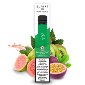 ELFBAR 600 PUFF KIWI PASSION FRUIT GUAVA SIGARETTA USA E GETTA