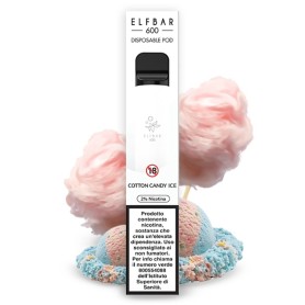 ELFBAR 600 PUFF COTTON CANDY ICE SIGARETTA USA E GETTA