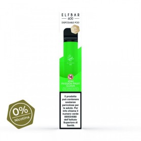 ELFBAR 600 KIWI PASSION FRUIT GUAVA Senza Nicotina