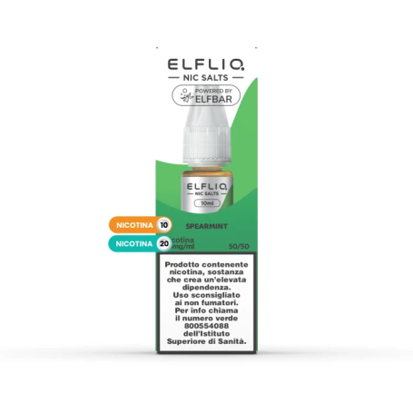 Elfliq Spearmint Liquido Pronto 10ml ElfBar Elfliq By Elfbar Liquidi Pronti tpd 10ml svapo