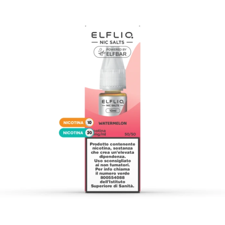 Elfliq Watermelon Liquido Pronto 10ml ElfBar Elfliq By Elfbar Liquidi Pronti tpd 10ml svapo