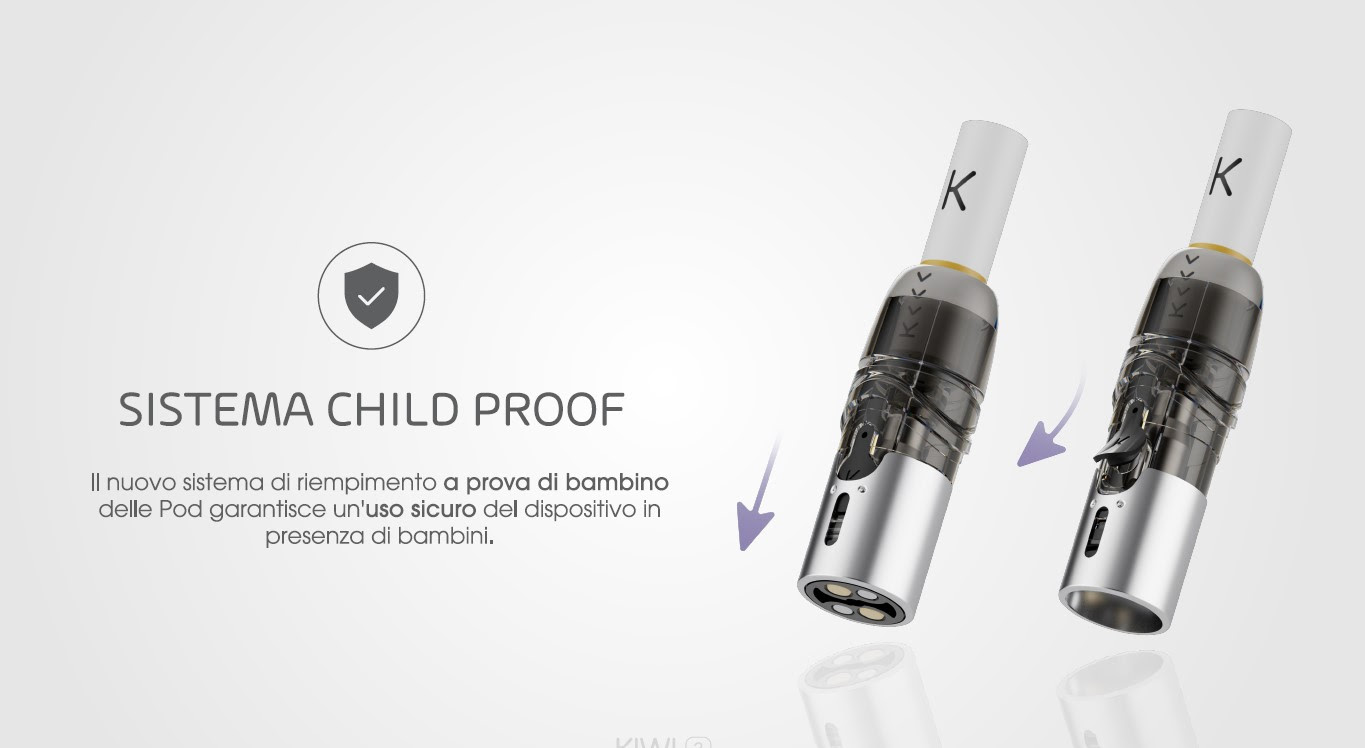 kiwi 2 pod ricambio nere e trasparenti